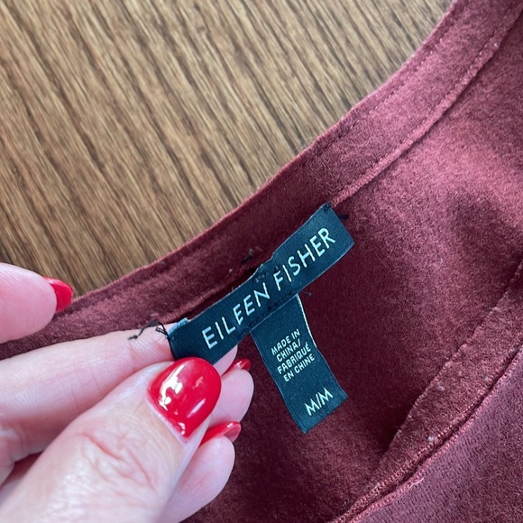 Eileen Fisher soft wool boxy relaxed fit tunic top scoop neck pockets long slv M - Picture 15 of 16